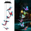 Tomshoo Solar Energy Powered Wind Chime Lamp Color-changing Butterfly Outdoor Garden Street Solar Panel Light