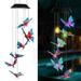 Tomshoo Solar Energy Powered Wind Chime Lamp Color-changing Butterfly Outdoor Garden Street Solar Panel Light