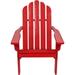 Shine Company Marina II Solid Wood Adirondack Chair Chili Red