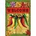 Toland Home Garden Welcome Peppers Welcome Flag Double Sided 12x18 Inch