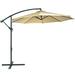 Sunnydaze 10 Offset Patio Umbrella with Cantilever and Cross Base - Beige