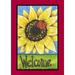 Toland Home Garden Sunflower Lady Welcome summer Flag Double Sided 28x40 Inch