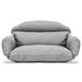 LeisureMod 2 person Double Hanging Egg Swing Chair Cushion in Light Grey