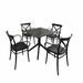 Siesta Exclusive Cross XL Patio Dining Set with 4 Chairs Black