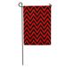 LADDKE Red Peaks Abstract Geometrical Zigzag Pattern Twin Hectic Angular Black Garden Flag Decorative Flag House Banner 12x18 inch