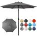 Havenside Home Sun-Ray 9 Round 8Rib Aluminum Market Umbrella Base Not Included Natural