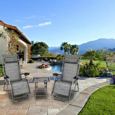 Zero Gravity Chair Set Of 2 Outdoor, Portable Patio Lounge Chairs