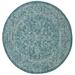 SAFAVIEH Courtyard Darin Traditional Indoor/Outdoor Area Rug 4 x 4 Round Turquoise