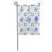 LADDKE Delft Blue Watercolour Traditional Dutch Tiles Images of Birds Cobalt Garden Flag Decorative Flag House Banner 12x18 inch