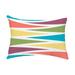 Simply Daisy 14 x 20 Backgammon Turquoise Decorative Abstract Outdoor Pillow