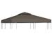 Anself 2-Tier Garden Gazebo Top Cover Canopy Pop Up Sun Shade Replacement Cover for Party Wedding Tent BBQ Camping Shelter Waterproof Pavilion Cater Outdoor Events 118.1 x 118.1 Inches (L x W)