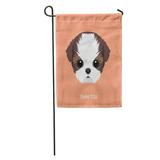 KDAGR Portrait of Shih Tzu Puppy Dog Face Baby Breed Garden Flag Decorative Flag House Banner 28x40 inch