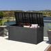 Ainfox 124 Gallon Outdoor Patio Resin Deck Storage Box Black
