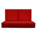 RSH DÃ©cor Indoor Outdoor Foam Deep Seating Loveseat Cushion Set 46â€� x 26â€� x 5â€� Seat and 23â€� x 21â€� x 3â€� Back Red