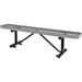 Global Industrial 6 L Flat Outdoor Bench Expanded Metal Gray