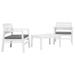 vidaXL Patio Furniture Set 3 Piece Conversation Set Table and Chairs Plastic