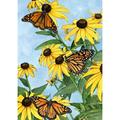 Toland Home Garden Coneflowers and Monarchs Flower Butterfly Flag Double Sided 28x40 Inch
