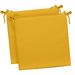 RSH DÃ©cor Indoor Outdoor Set of 2 Foam Dining Chair Seat Cushions 16 x 16 x 2 Yellow