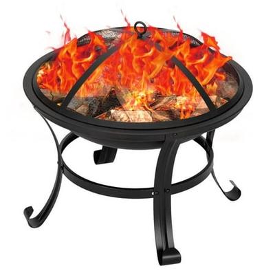 Zimtown 22 Curved Feet Iron Fire Pit, Raised Fire Pit Camping