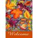 Toland Home Garden Autumn Welcome Leaves Fall Flag Double Sided 12x18 Inch