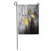 LADDKE Closeup View of Brightly Lit Yellow Birch Tree Leaves on Twigs Late in Autumn Light to Dark Gray Floral Garden Flag Decorative Flag House Banner 12x18 inch