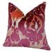 Velvet Bliss Coral Handmand Throw Pillow