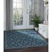 5x8 Water Resistant Indoor Outdoor Rugs for Patios Front Door Entry Entryway Deck Porch Balcony | Outside Area Rug for Patio | Indigo Geometric | Size: 5 3 x 7 3