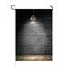 PKQWTM Dark Wall With Lamp Above Yard Decor Home Garden Flag Size 28x40 Inches