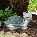 Alpine Corporation 10 Inch Solar Turtle Statue