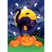 Toland Home Garden Black Cat Jack O Lantern Halloween Flag Double Sided 28x40 Inch