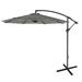 WestinTrends Julia 10 Ft Cantilever Umbrella Outdoor Patio Shade Market Hanging Offset Umbrella with Infinite Tilt and Easy Open Crank Lift Black/White Stripe