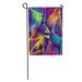 LADDKE Abstract Geometric Pattern Urban Scuffed Drops Sprays Triangles Neon Paint Garden Flag Decorative Flag House Banner 12x18 inch