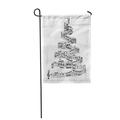 LADDKE Sheet Christmas Tree from Music Notes Song Draw Garden Flag Decorative Flag House Banner 28x40 inch