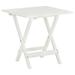 Suzicca Bistro Table White 18.1 x18.1 x18.5 Solid Acacia Wood