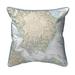 Betsy Drake Slomons Island - MD Nautical Map Extra Large Zippered Indoor & Outdoor Pillow - 22 x 22 in.