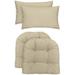 RSH DÃ©cor Indoor Outdoor Set of 2 U-Shape Cushions and 2 Lumbar Pillows Large Ivory