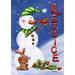 Toland Home Garden Snowman Rejoice Joy Winter Flag Double Sided 12x18 Inch