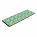 Ambesonne 15 x 45 Turquoise Marigold and Green Rectangle Bench Outdoor Seating Cushions