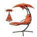 Hanging Chaise Lounge Chair Canopy Floating Chaise Lounger Swing Hammock Chair for Patio Garden Deck and Poolside