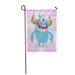 LADDKE Cute Cartoon Monster Horns One Eye Smiling Emotion Big Garden Flag Decorative Flag House Banner 12x18 inch