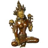 Goddess White Tara - Brass Statue