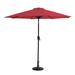 Westin Outdoor 9 Ft Market Patio Umbrella with Round Resin Base for Outdoor Garden UV Water Weather Resistant Red