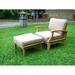 WholesaleTeak Outdoor Patio Grade-A Teak Wood 2 Piece Teak Lounge Chair Set - 1 Lounge Chair and 1 Ottoman -Furniture only --Somer Collection #WMSSSA1
