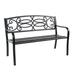 Patio Premier 50 Marion Patio Park Garden Bench Porch Chair Steel Frame Cast Iron Backrest