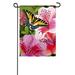 Evergreen Flag Butterflies and Azaleas Garden Linen Flag 18 x 0.2 inches