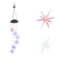 Solar Wind Chimes Solar Color Changing LED Shell Wind Chimes Light Lamp Hanging Home Garden Decor(Butterfly)