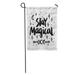 LADDKE Word Stay Magical The Quote of Black Ink Article Abstract Arrow Artistic Garden Flag Decorative Flag House Banner 12x18 inch
