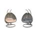 Island GaleÂ® Luxury and Comfort Indoor and Outdoor Swing Chairs A Set of 2 Swing Chairs (1 Charcoal Chair 1 Latte Chair)