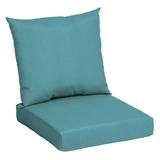 Mainstays 45 x 22.75 Turquoise Blue Rectangle Outdoor 2-Piece Deep Seat Cushion