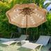 Ainfox 9FT Double Tiers Solar LED Lights Thatched Tiki Umbrella Outdoor Pool Patio Beach